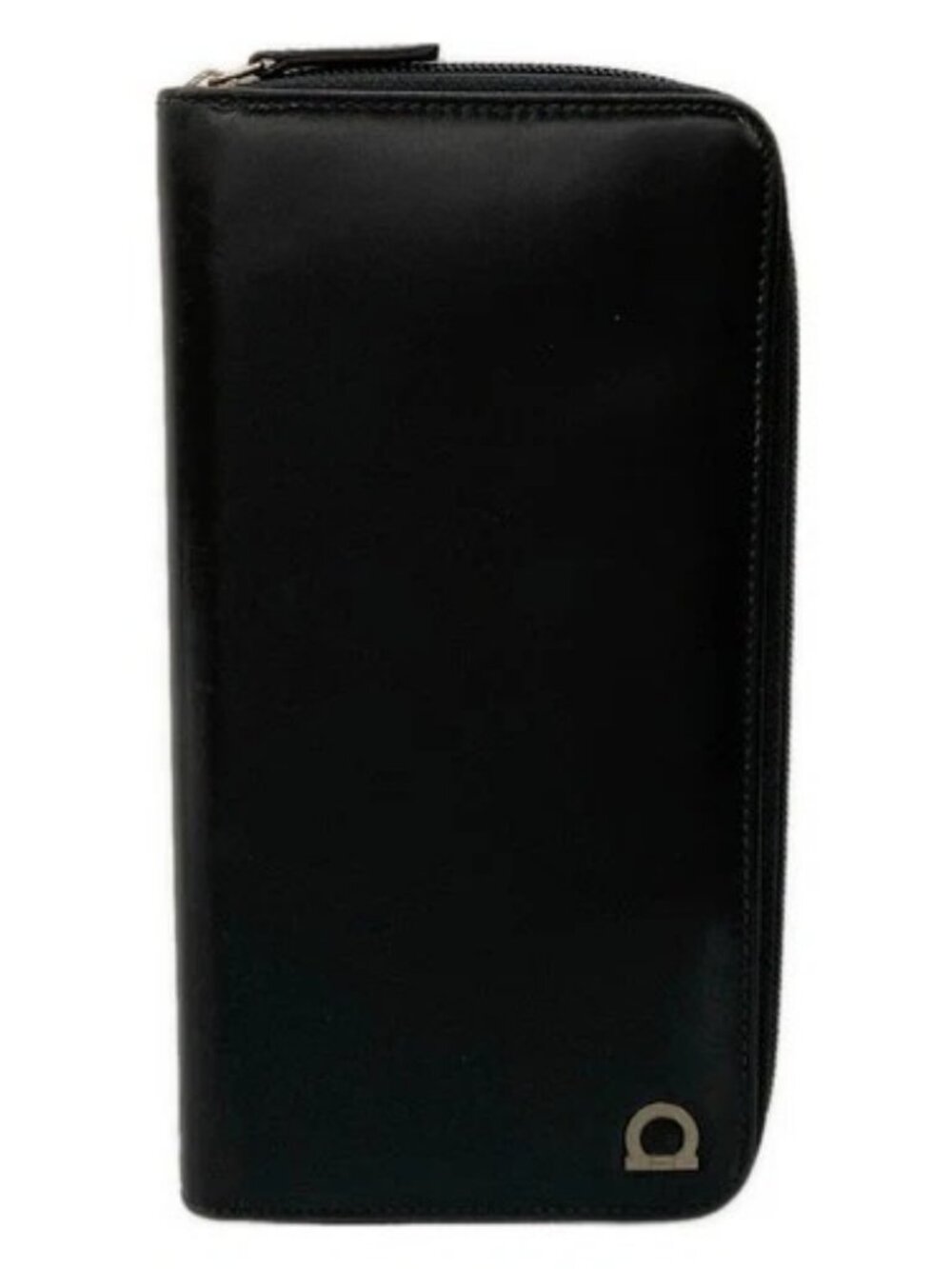 Salvatore Ferragamo Gancini Black Leather Accessory Case